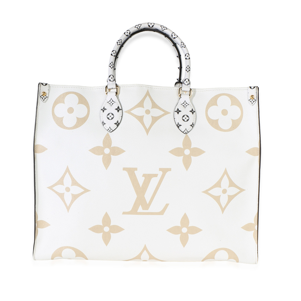 Louis Vuitton Kaki Beige Giant Monogram Canvas Onthego GM